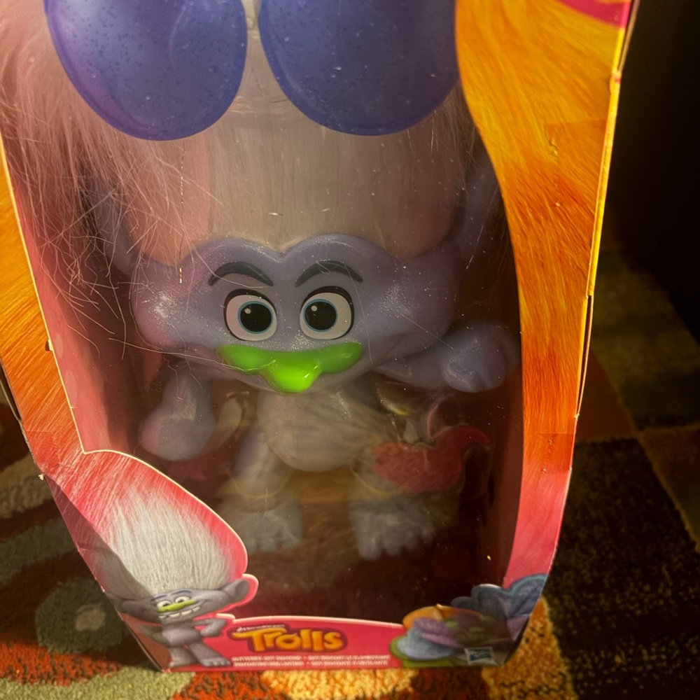 Trolls Purple Doll with Green Highlights
